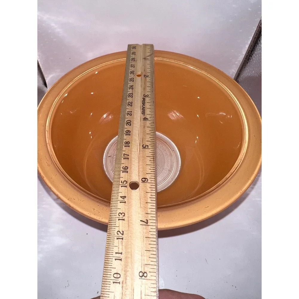 Vintage Pyrex Pink and Yellow Glass Mixing Bowl 6.25 Inch Made in USA